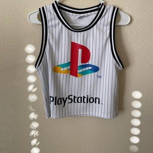 Cute PlayStation jersey crop top